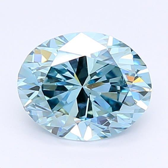 1.3Ct Oval Blue SI1 IGI Certified Lab Grown Diamonds — New World