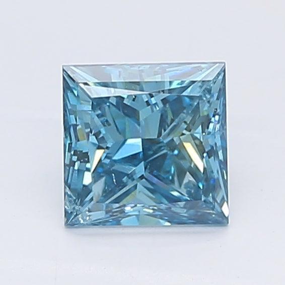 0.57Ct Dark Blue VS2 IGI Certified Princess Lab Grown Diamond - Diamonds - gemstone - jewelry