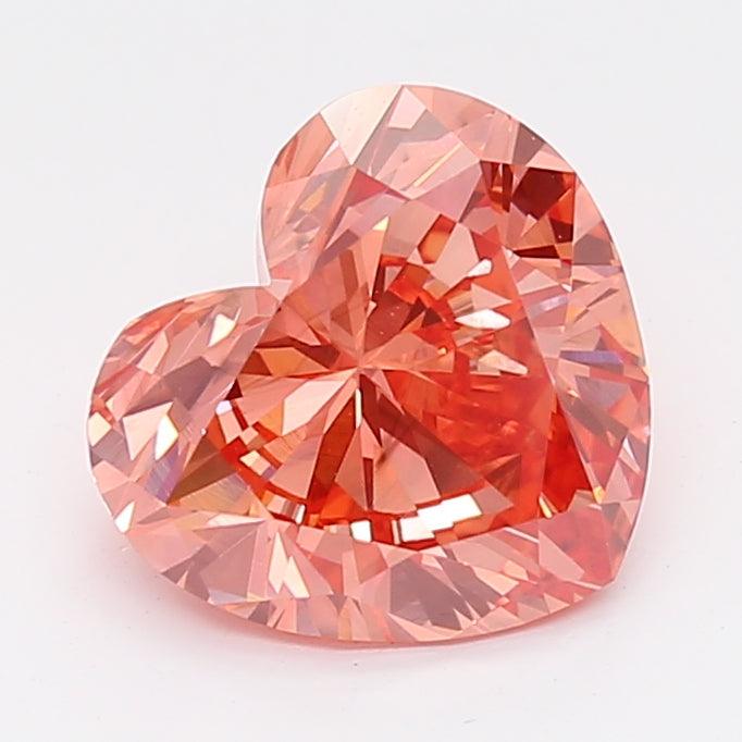 0.75Ct Intense Pink SI1 IGI Certified Heart Lab Grown Diamond - Diamonds - gemstone - jewelry