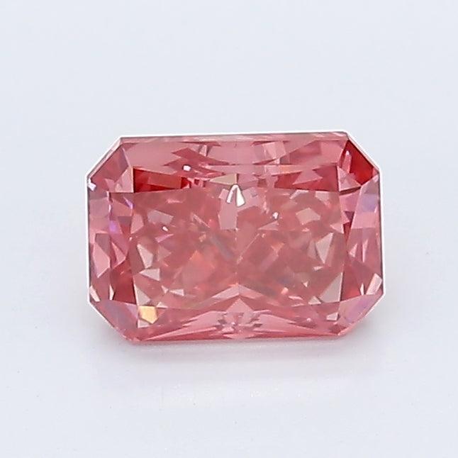 0.78Ct Vivid Pink VS2 IGI Certified Radiant Lab Grown Diamond - Diamonds - gemstone - jewelry