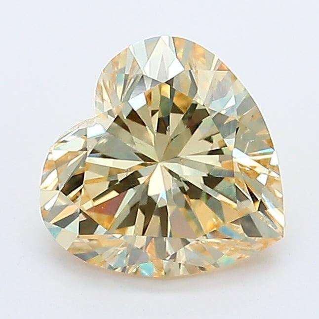 0.96Ct Deep Yellow SI1 IGI Certified Heart Lab Grown Diamond - Diamonds - gemstone - jewelry