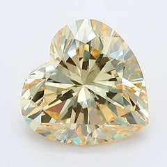 0.96Ct Deep Yellow SI1 IGI Certified Heart Lab Grown Diamond