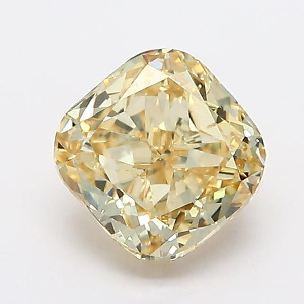0.99Ct Fancy Yellow SI1 IGI Certified Cushion Lab Grown Diamond