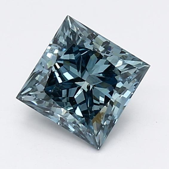 1.05Ct Intense Blue SI2 IGI Certified Princess Lab Grown Diamond - Diamonds - gemstone - jewelry