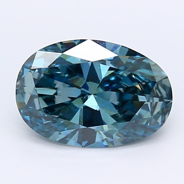 1.1Ct Dark Blue VS2 IGI Certified Oval Lab Grown Diamond - Diamonds - gemstone - jewelry