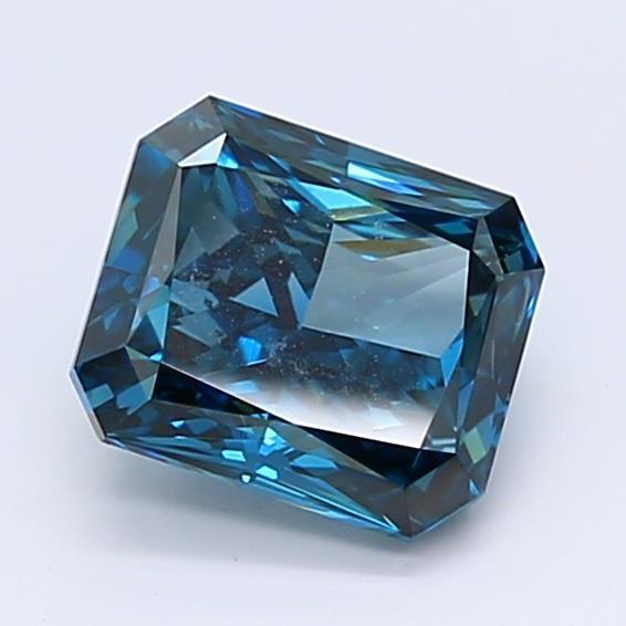 1.29Ct Dark Blue VS2 IGI Certified Radiant Lab Grown Diamond - Diamonds - gemstone - jewelry