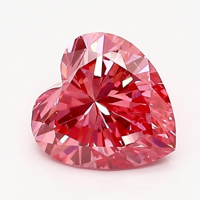 1Ct Vivid Pink SI1 GIA Certified Heart Lab Grown Diamond - Diamonds - gemstone - jewelry