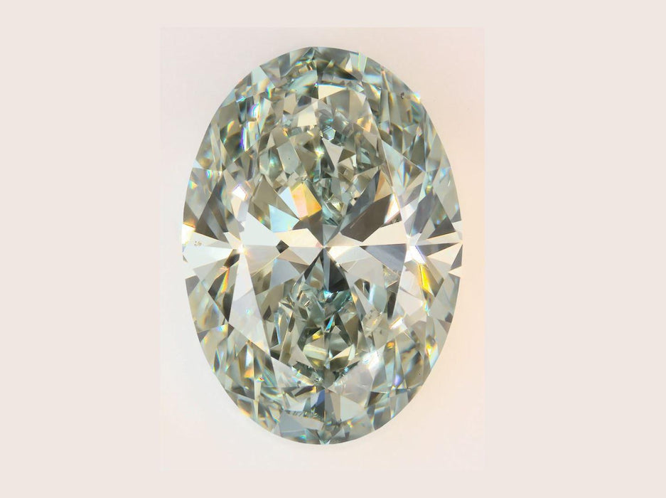 2.77Ct Dark Green VS1 IGI Certified Oval Lab Grown Diamond - Diamonds - gemstone - jewelry