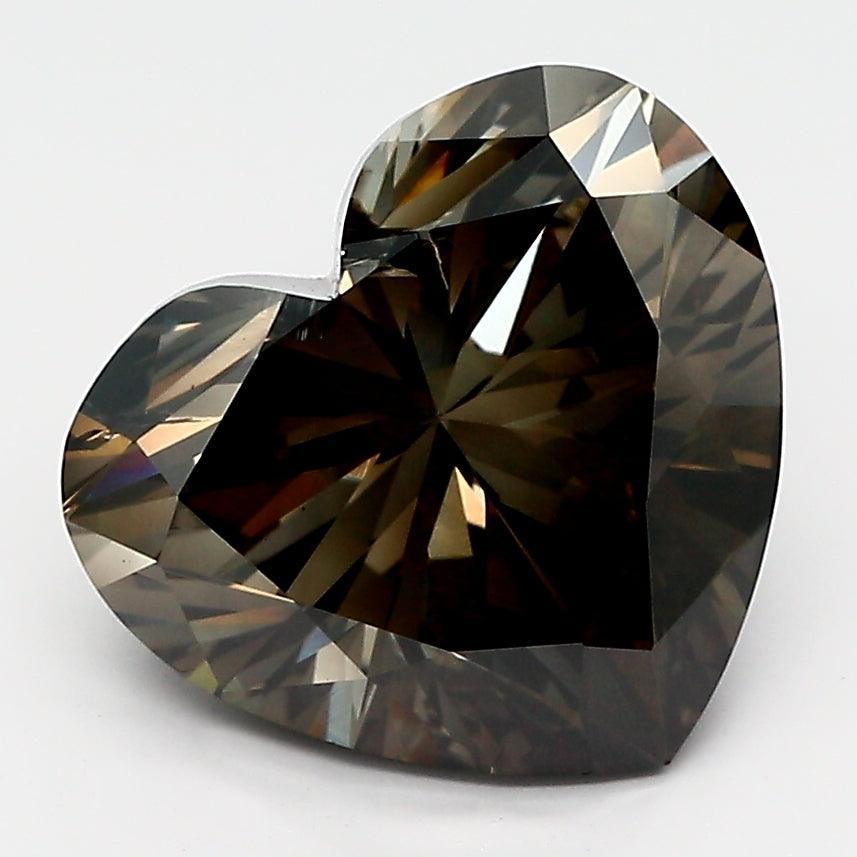 3.68Ct Dark Gray I1 IGI Certified Heart Lab Grown Diamond - Diamonds - gemstone - jewelry