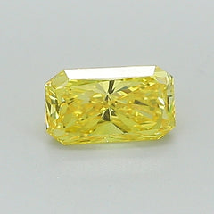 0.46Ct Vivid Yellow VS1 IGI Certified Radiant Lab Grown Diamond