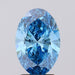 Loose 2.64 Carat Vivid Blue VS1 IGI Certified Lab Grown Oval Diamonds