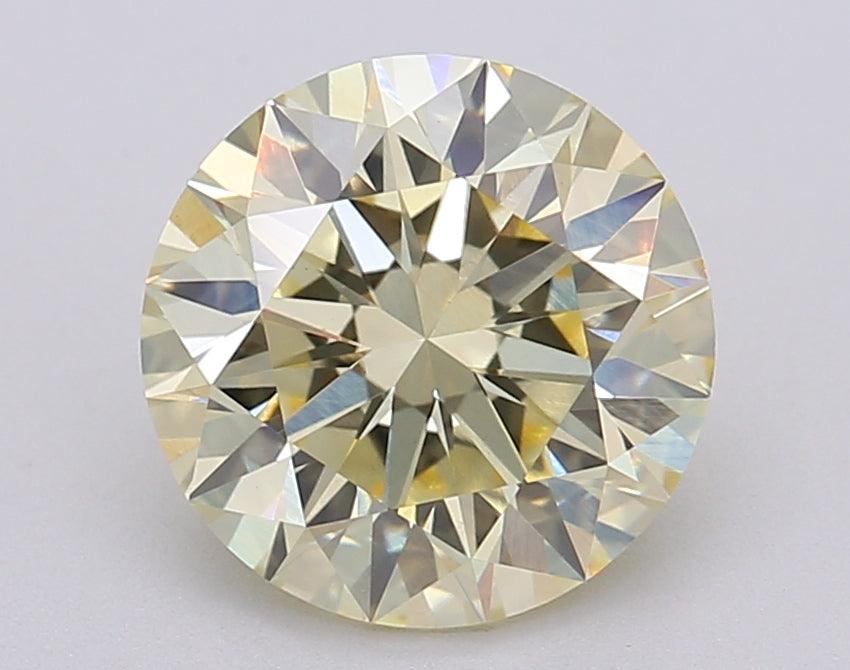Loose 2.03 Carat Vivid Yellow VS1 IGI Certified Lab Grown Round Diamonds