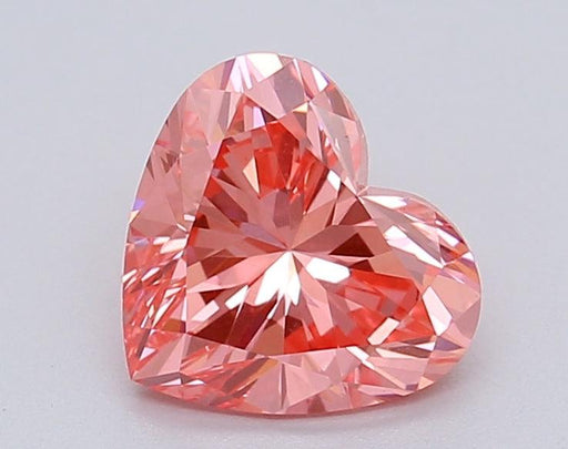 Loose 1.05 Carat Vivid Pink VS1 IGI Certified Lab Grown Heart Diamonds