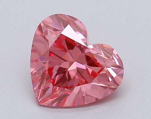 Loose 1.02 Carat Intense Pink VS1 IGI Certified Lab Grown Heart Diamonds