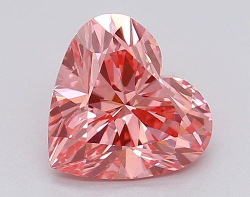 Loose 1.04 Carat Intense Pink VS1 IGI Certified Lab Grown Heart Diamonds