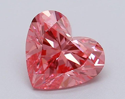 Loose 1.05 Carat Intense Pink VS1 IGI Certified Lab Grown Heart Diamonds