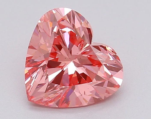 Loose 1.06 Carat Vivid Pink VS2 IGI Certified Lab Grown Heart Diamonds