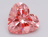 Loose 1.06 Carat Vivid Pink VS2 IGI Certified Lab Grown Heart Diamonds