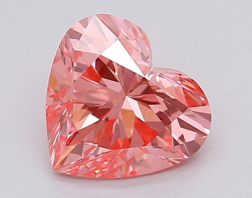Loose 1.05 Carat Vivid Pink VS1 IGI Certified Lab Grown Heart Diamonds