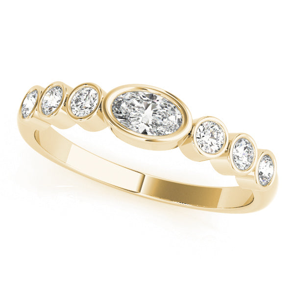 Oval Stackable Ring 1/4Ctw