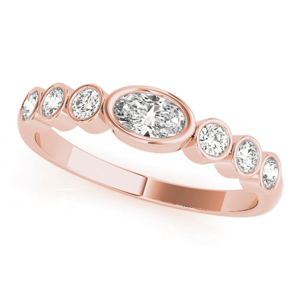 Oval Stackable Ring 1/4Ctw