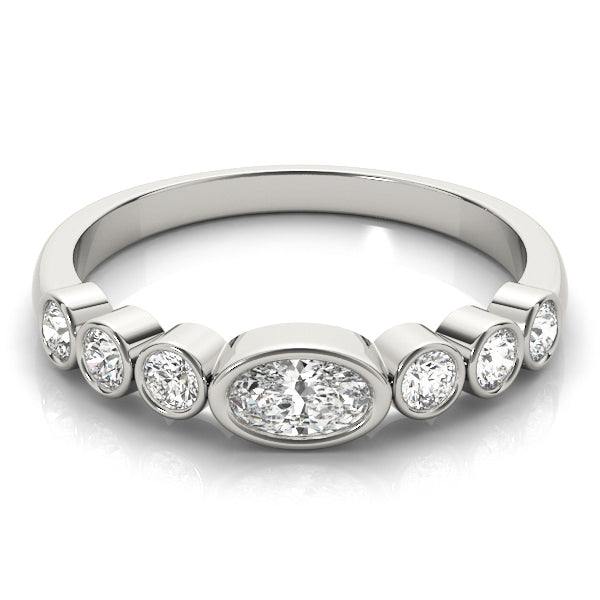 Oval Stackable Ring 1/4Ctw