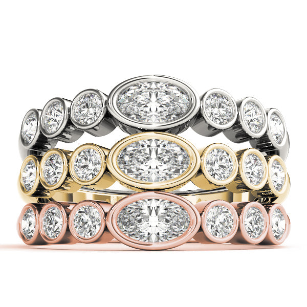 Oval Stackable Ring 1/4Ctw