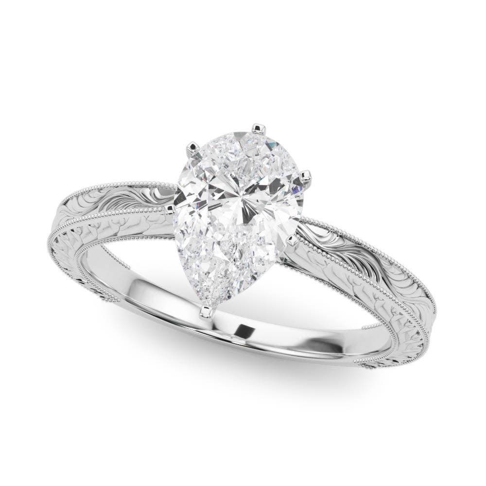 Addison Pear Engagement Ring 1.0 Ct IGI Certified - Ring - gemstone - jewelry