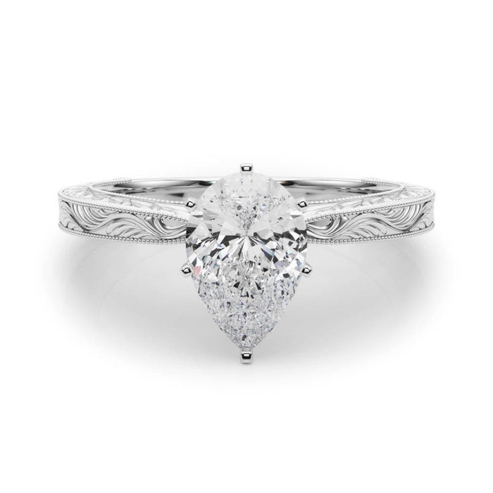 Addison Pear Engagement Ring 1.0 Ct IGI Certified - Ring - gemstone - jewelry