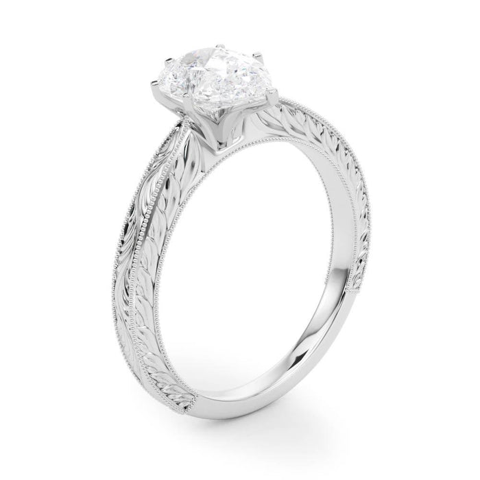 Addison Pear Engagement Ring 1.0 Ct IGI Certified - Ring - gemstone - jewelry