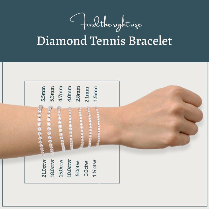 1 Ct. Tw. Diamond Two-Row Tennis Bracelet