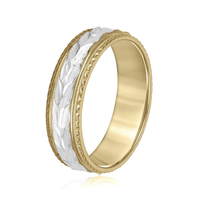 Avery Two Tone Band - Ring - gemstone - jewelry