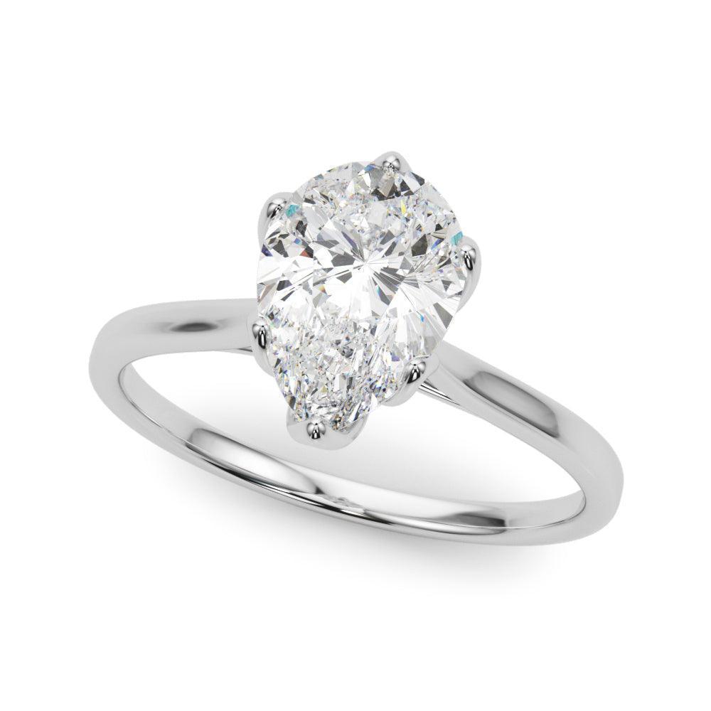 Carly Pear Engagement Ring 1.0 Ct IGI Certified - Ring - gemstone - jewelry