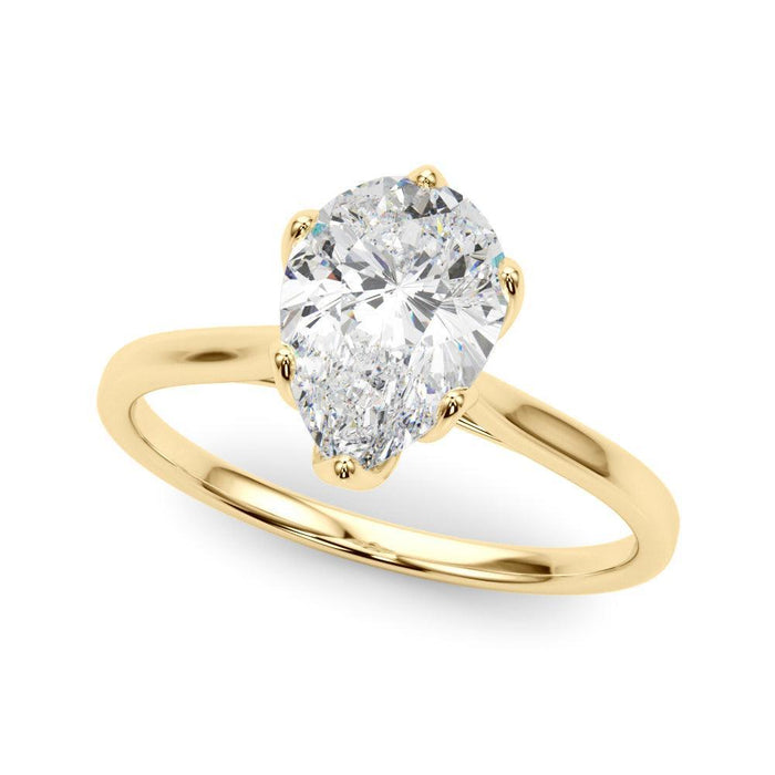 Carly Pear Engagement Ring 1.0 Ct IGI Certified - Ring - gemstone - jewelry