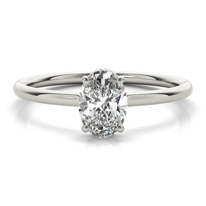 Christina Oval Engagement Ring 1.0 Ct IGI Certified - Ring - gemstone - jewelry