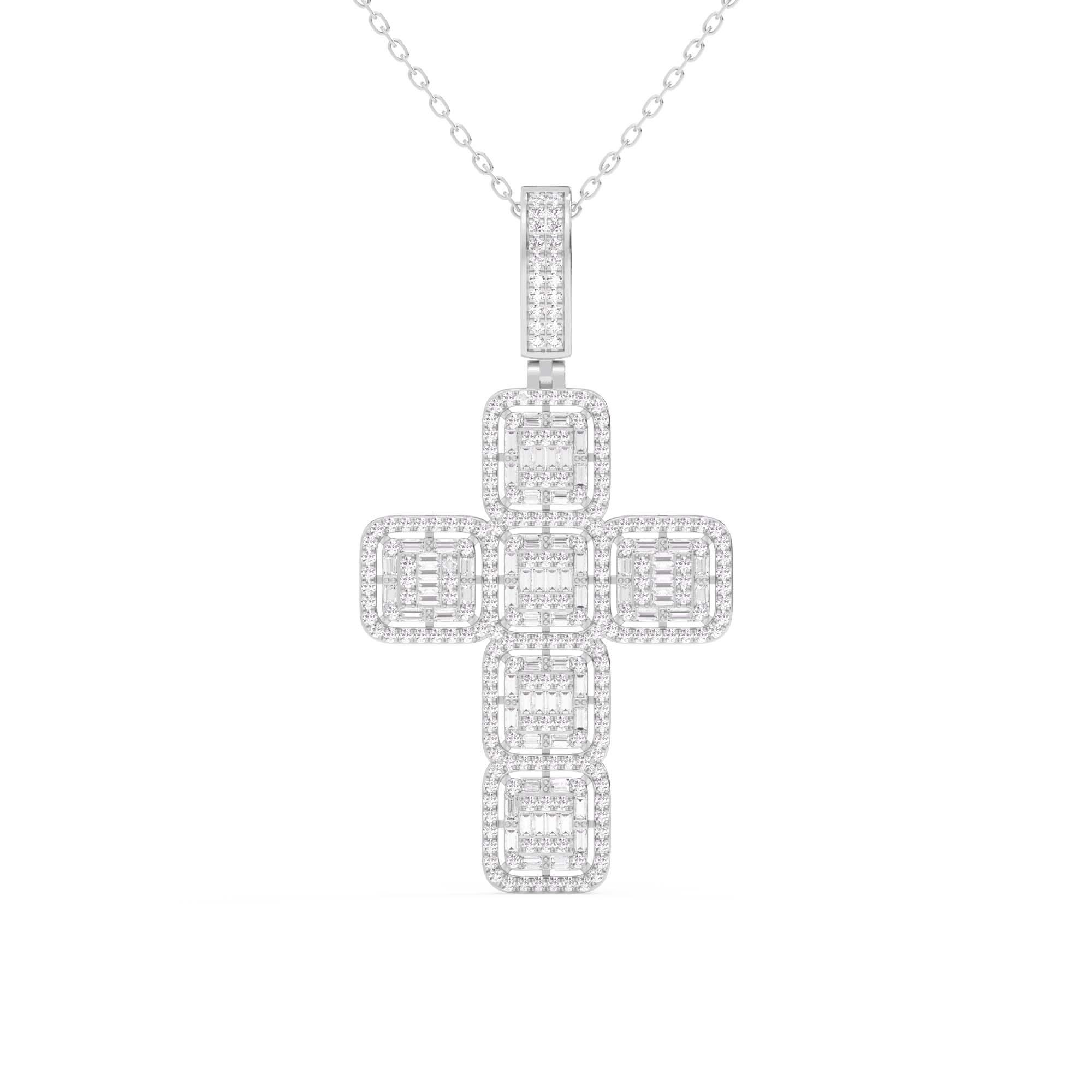 Cross 1 1/2Ctw Pendant - Pendant - gemstone - jewelry