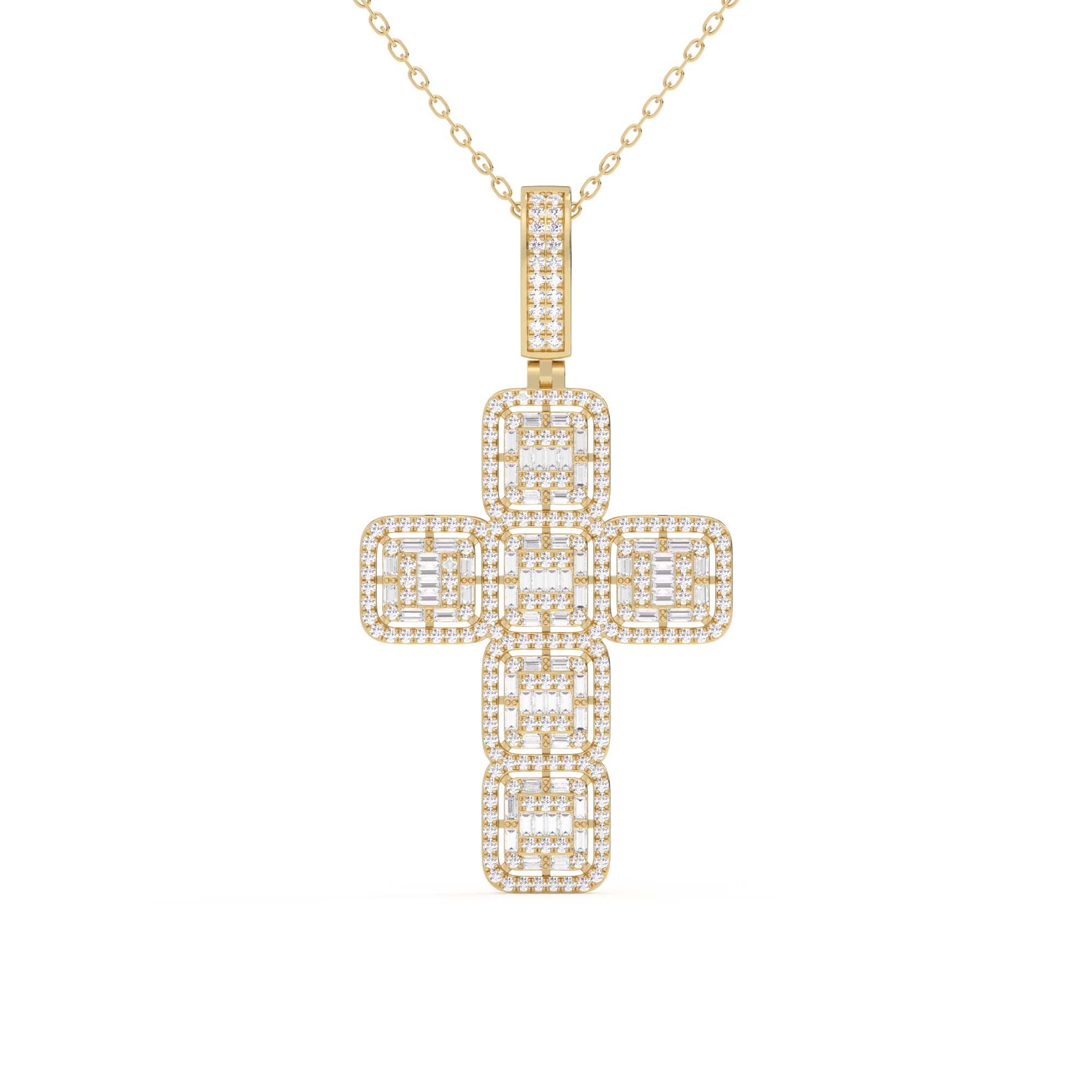 Cross 1 1/2Ctw Pendant - Pendant - gemstone - jewelry