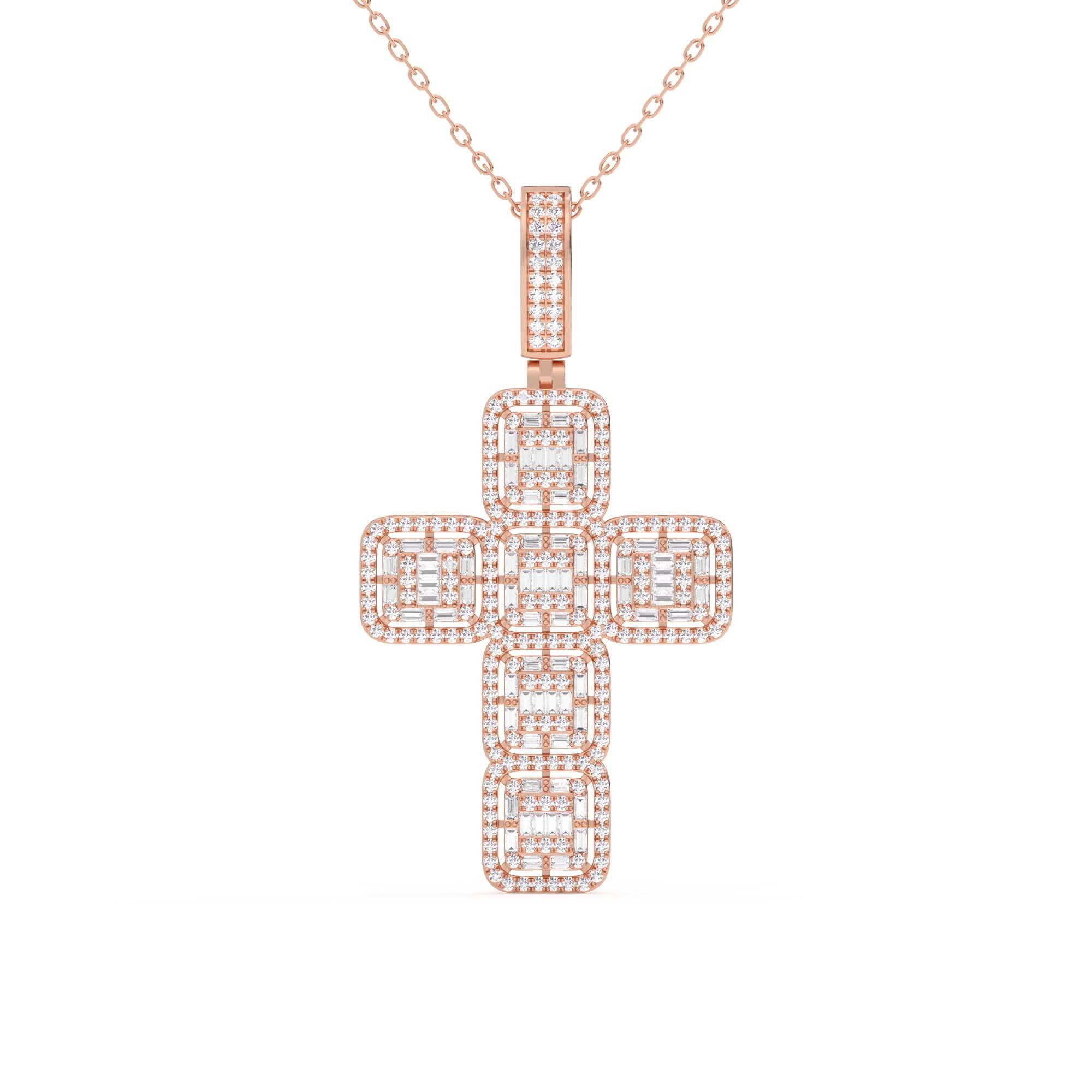 Cross 1 1/2Ctw Pendant - Pendant - gemstone - jewelry