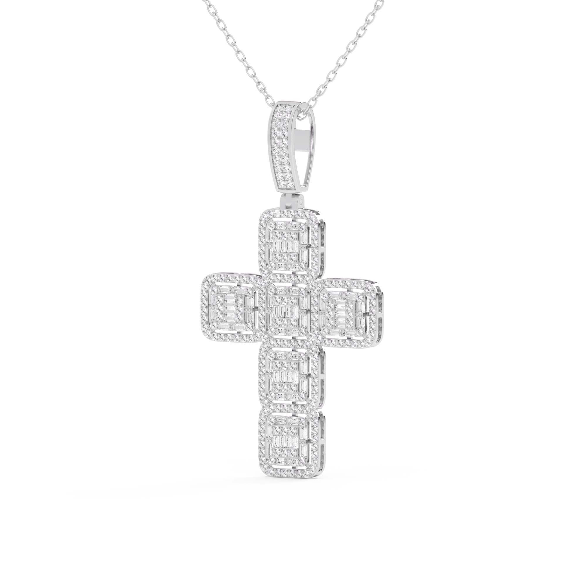 Cross 1 1/2Ctw Pendant - Pendant - gemstone - jewelry