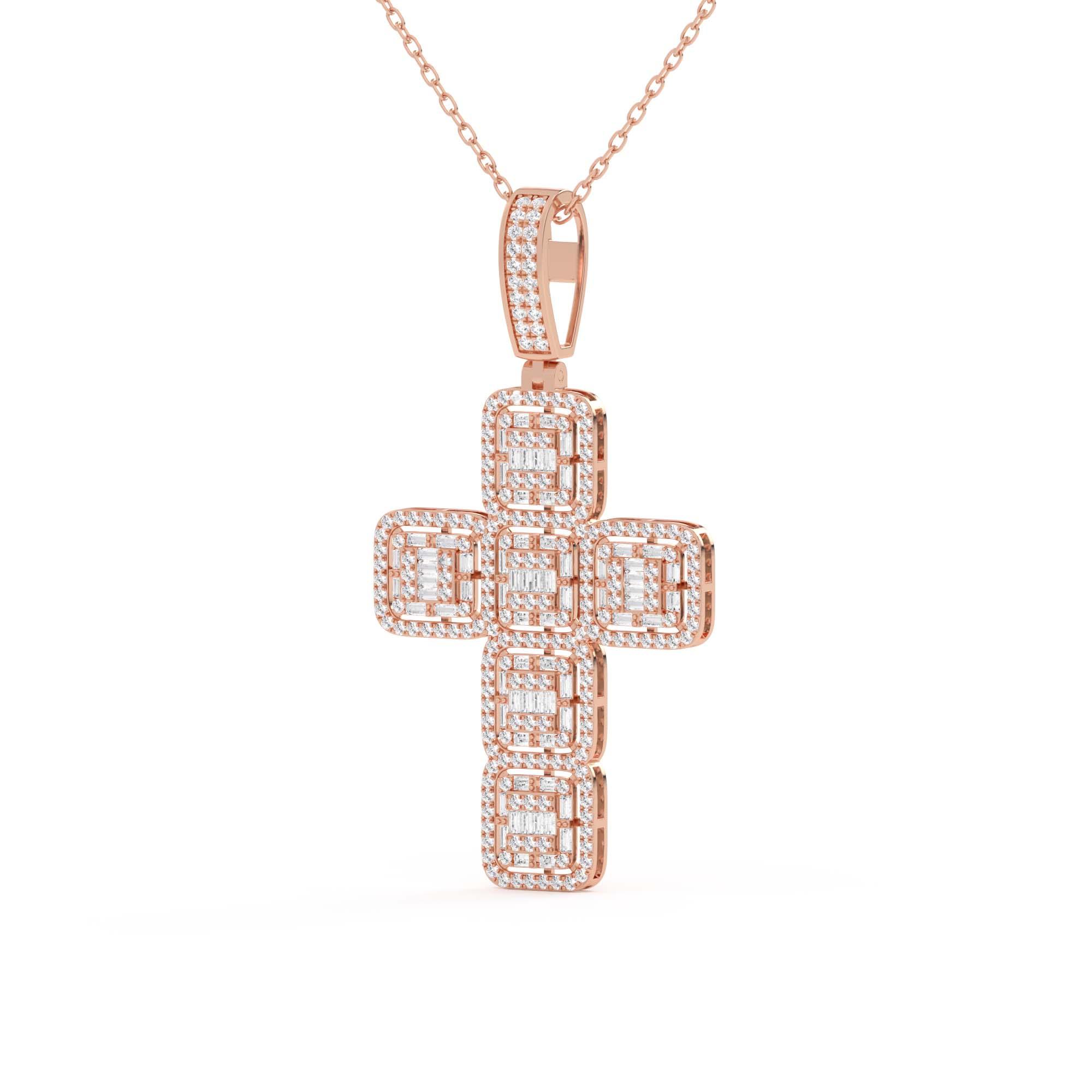 Cross 1 1/2Ctw Pendant - Pendant - gemstone - jewelry