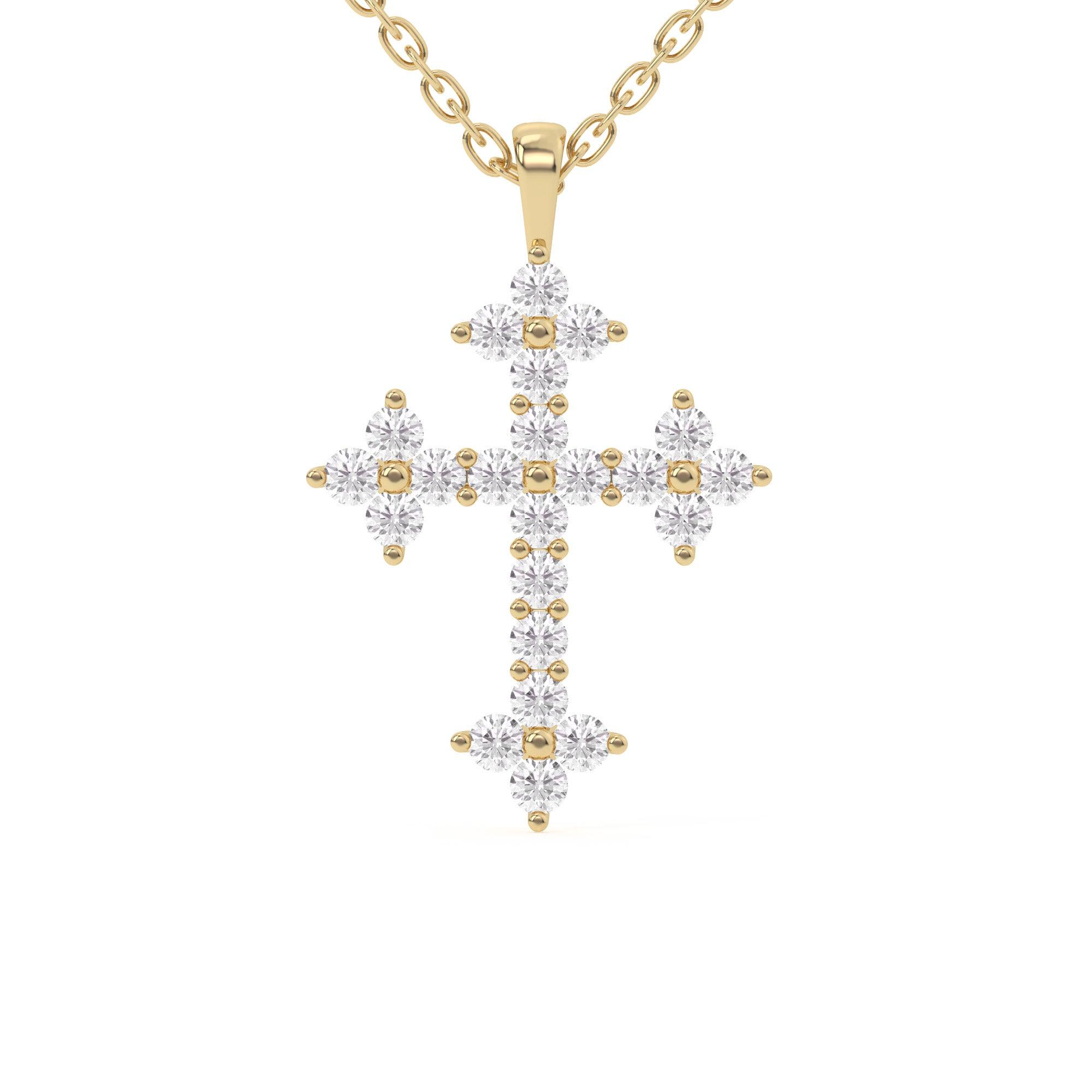 Cross 1/2Ctw Pendant - Pendant - gemstone - jewelry