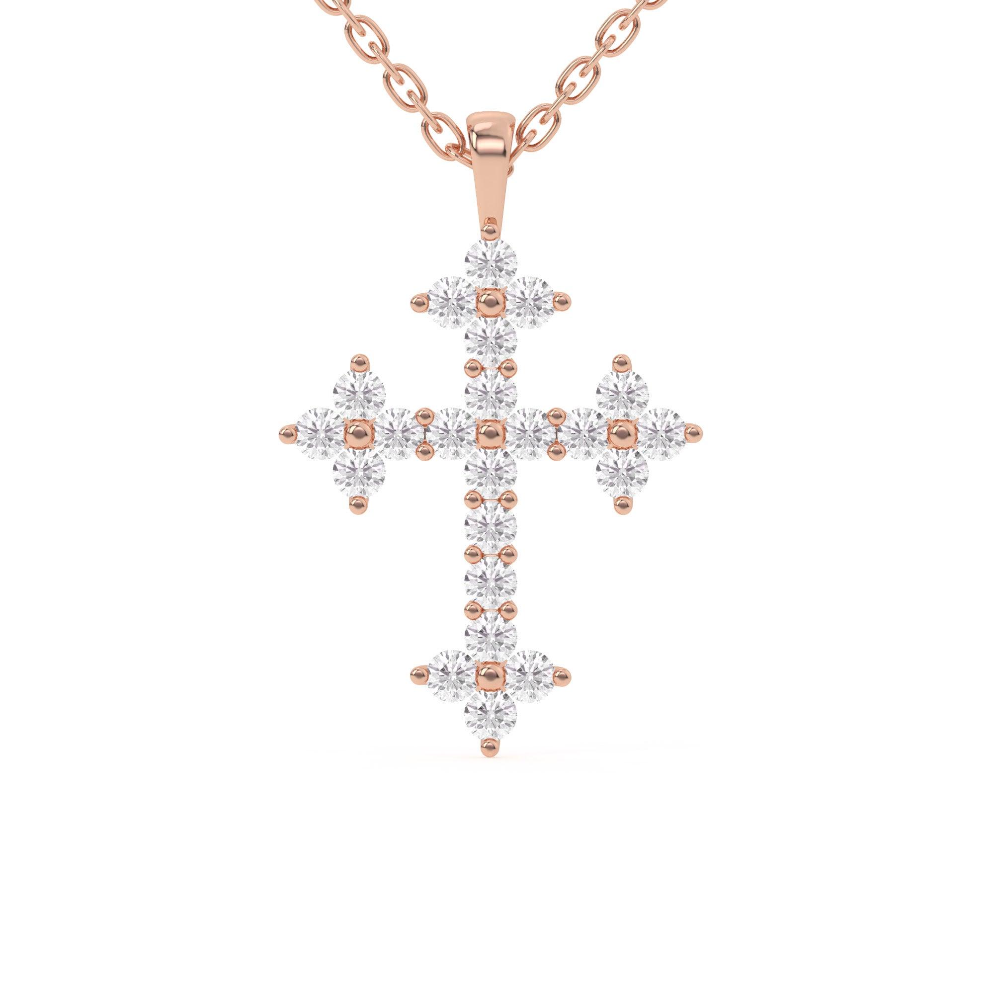 Cross 1/2Ctw Pendant - Pendant - gemstone - jewelry