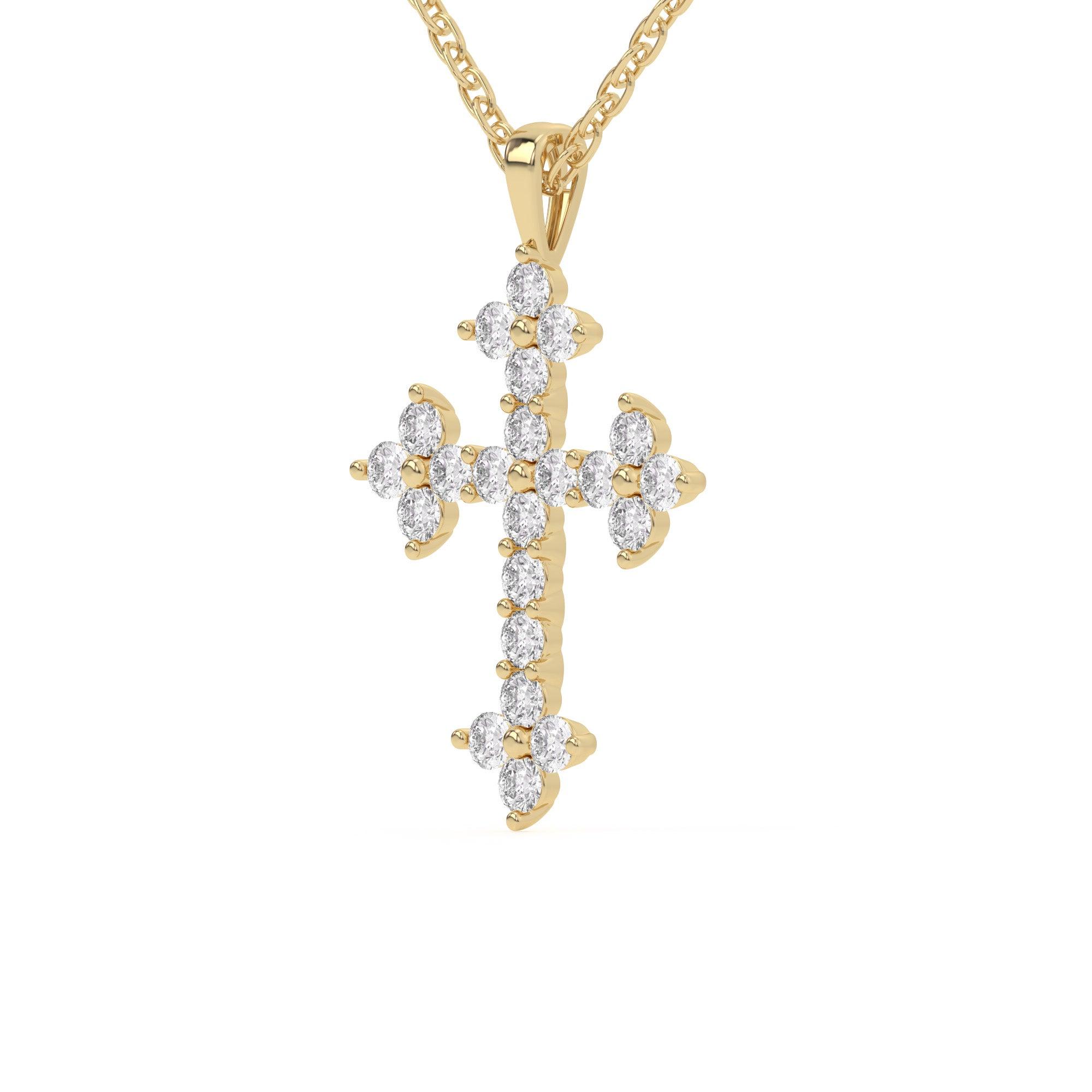 Cross 1/2Ctw Pendant - Pendant - gemstone - jewelry