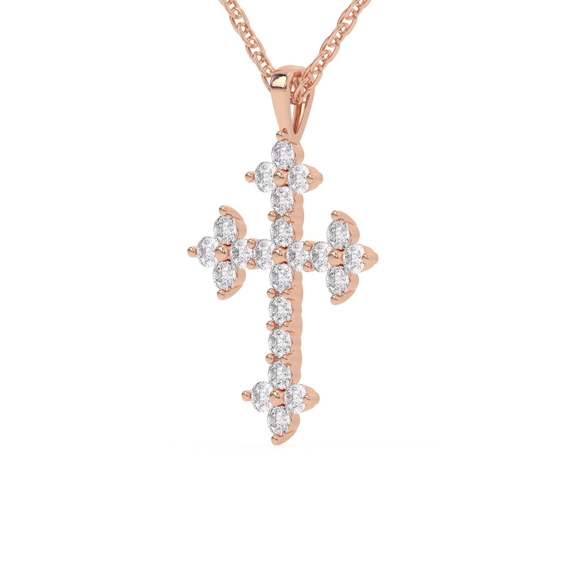 Cross 1/2Ctw Pendant - Pendant - gemstone - jewelry