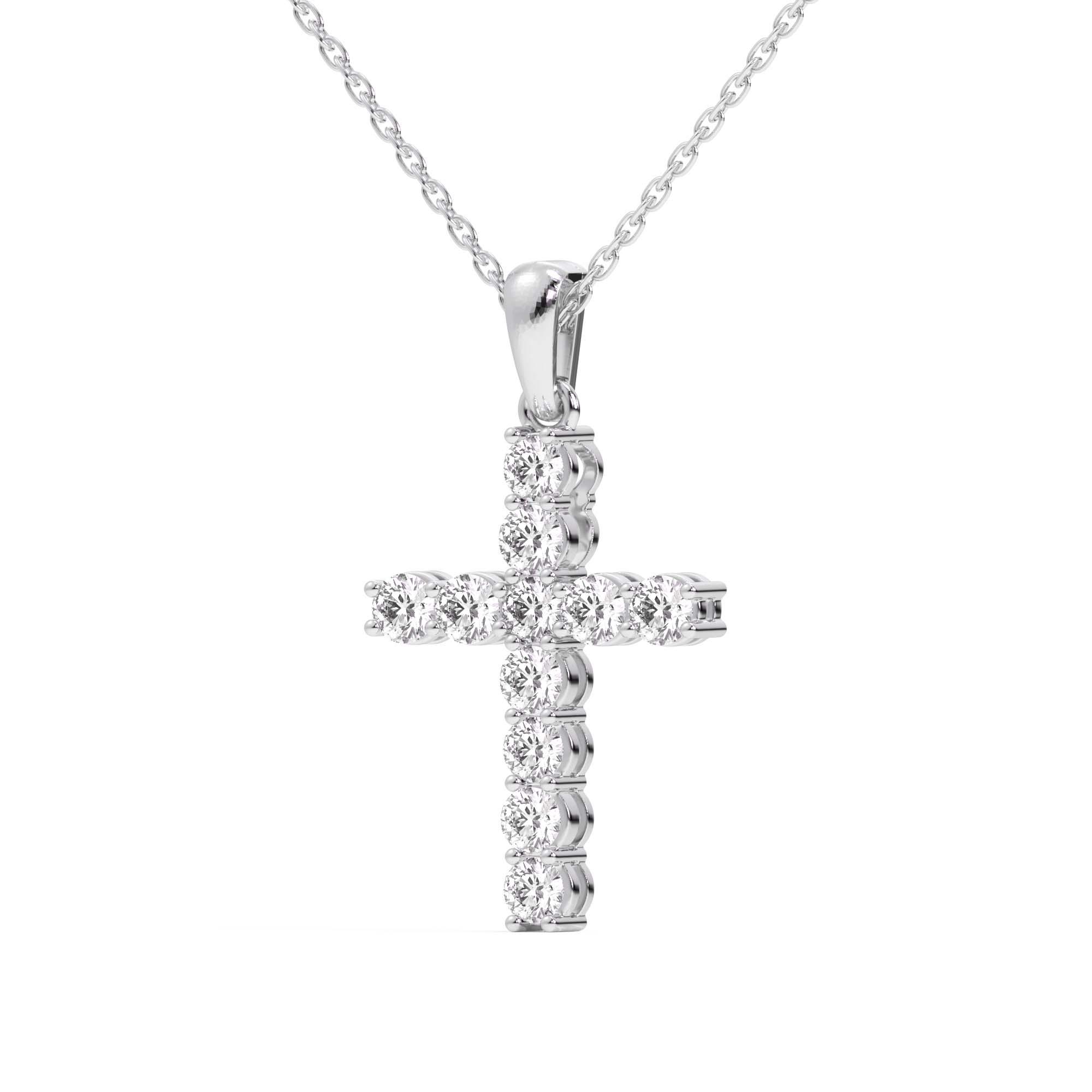 Cross 1/3Ctw Pendant - Pendant - gemstone - jewelry