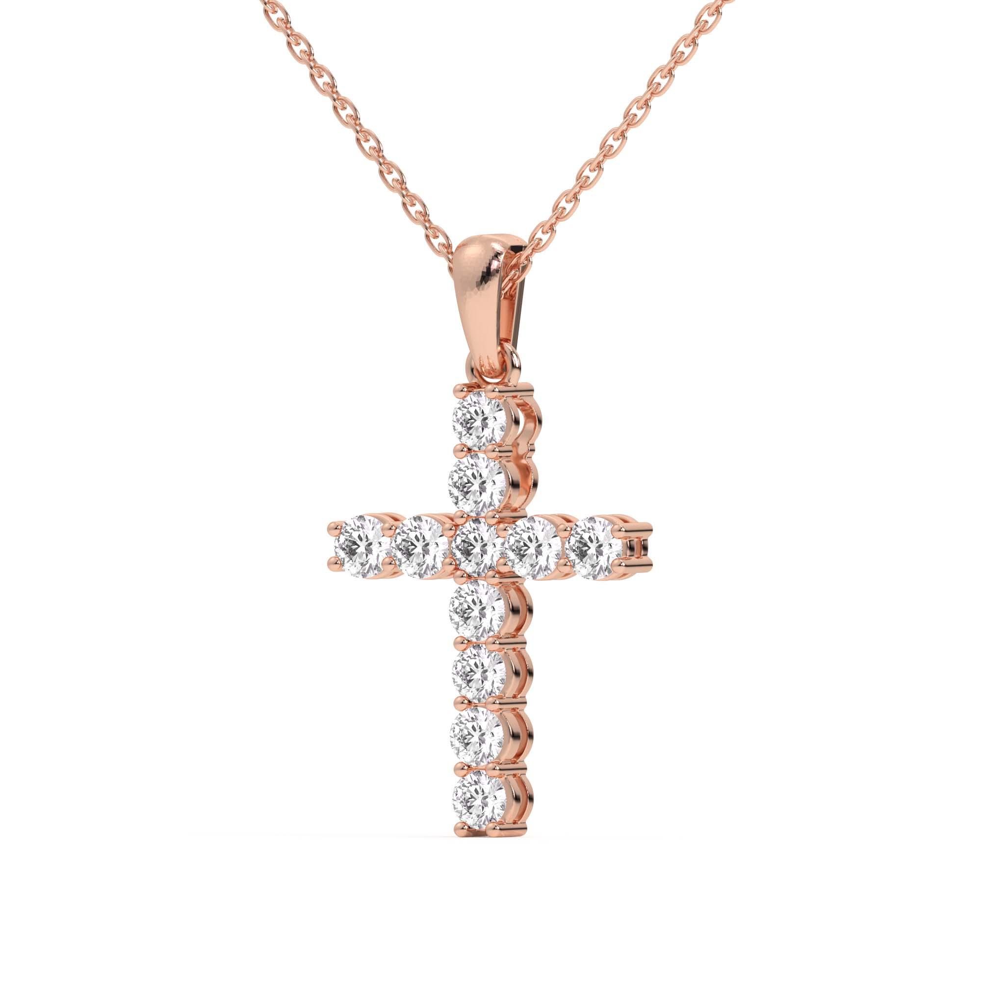 Cross 1/3Ctw Pendant - Pendant - gemstone - jewelry