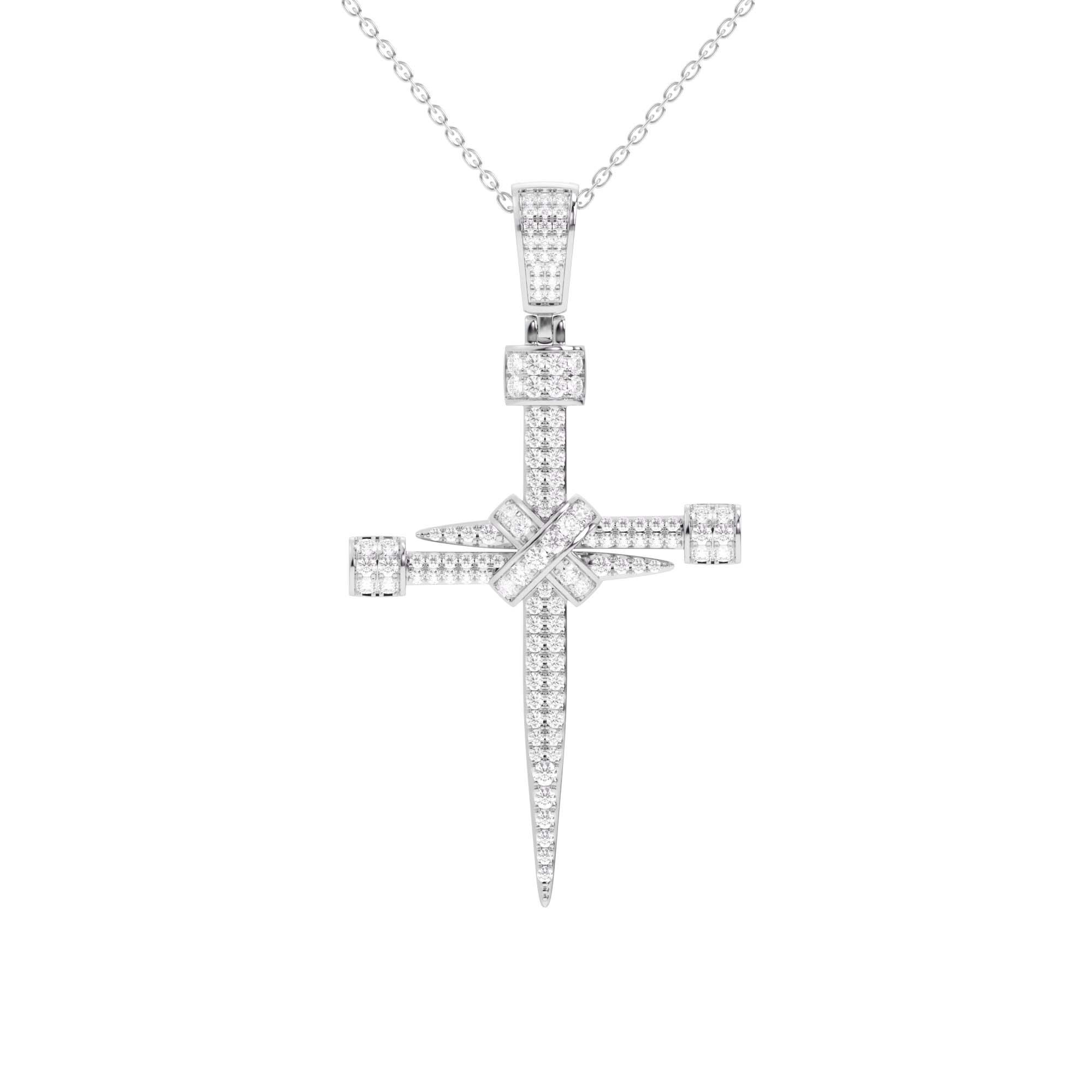 Cross Pendant 1.0Ctw - New World Diamonds - Pendant