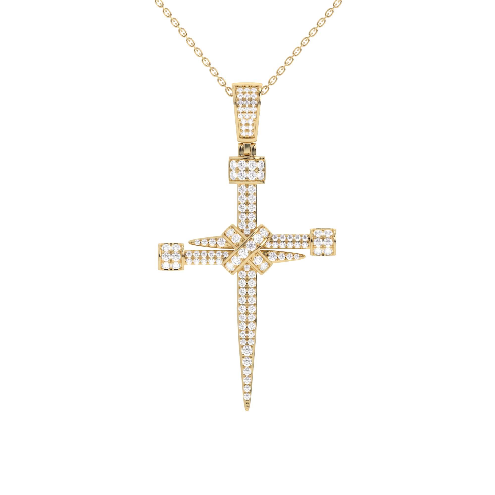 Cross Pendant 1.0Ctw - New World Diamonds - Pendant