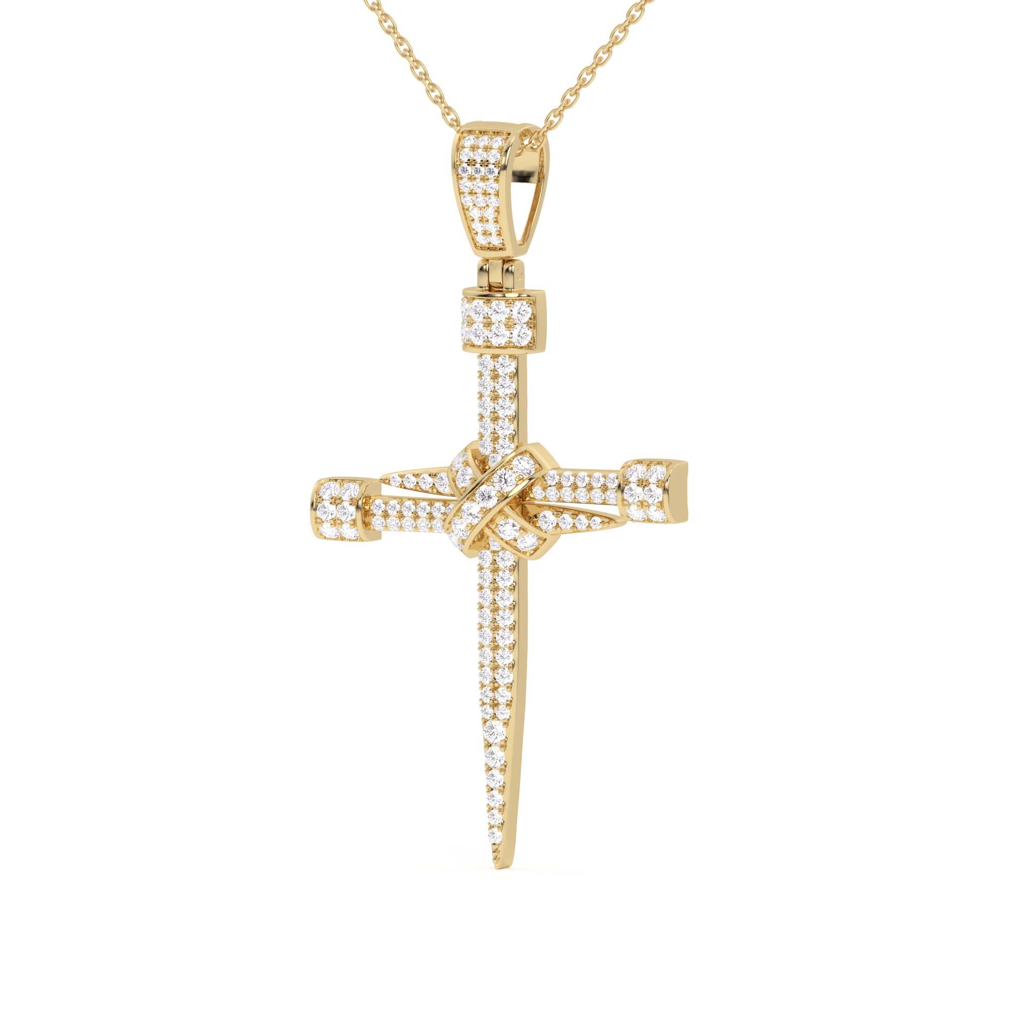 Cross Pendant 1.0Ctw - New World Diamonds - Pendant