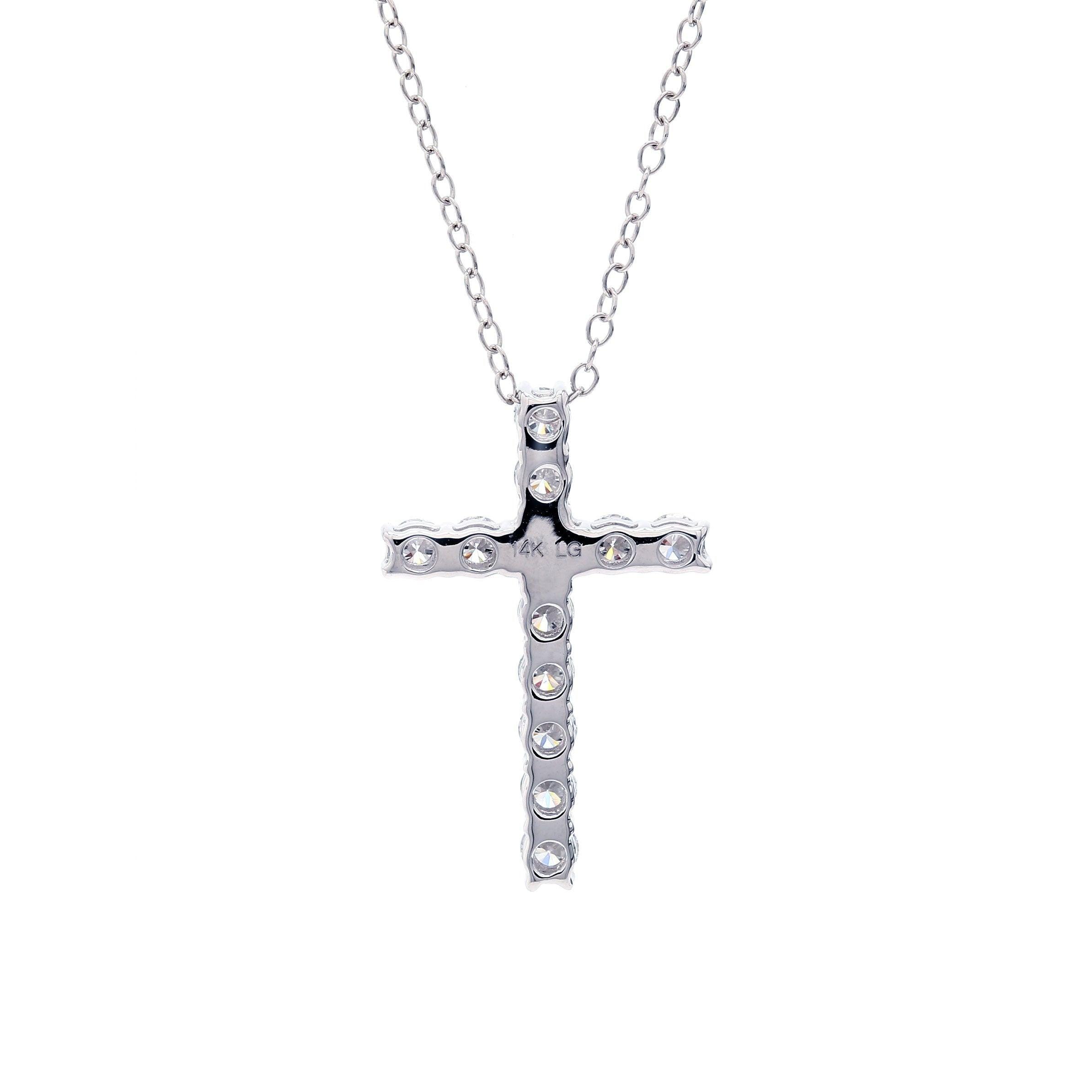 Cross Pendant - 1.0Ctw - Pendant - gemstone - jewelry